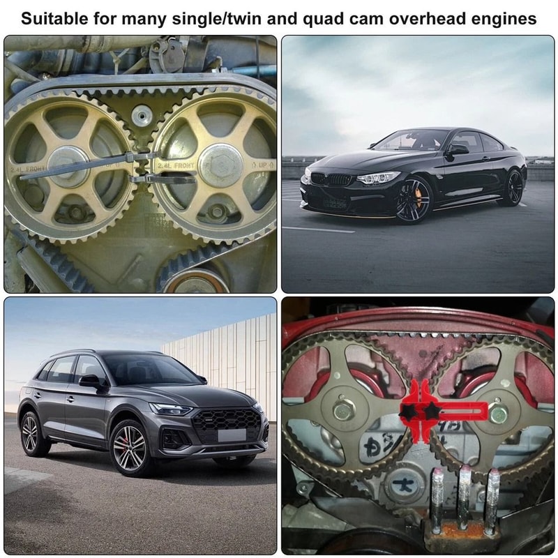 Dual Camshaft Locking Tool Timing Sprocket Gear Kit Car Engine Cam Clamp Kit Adjustable Locking Too 5