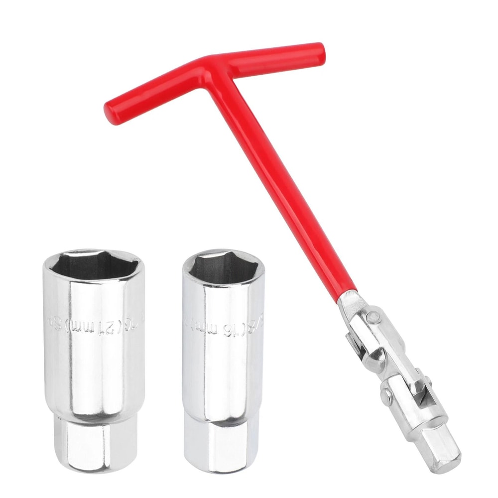 THandle Spark Plug Swivel Removal Tool Carbon Steel Socket Wrench For Car Motorcycle Repair 0