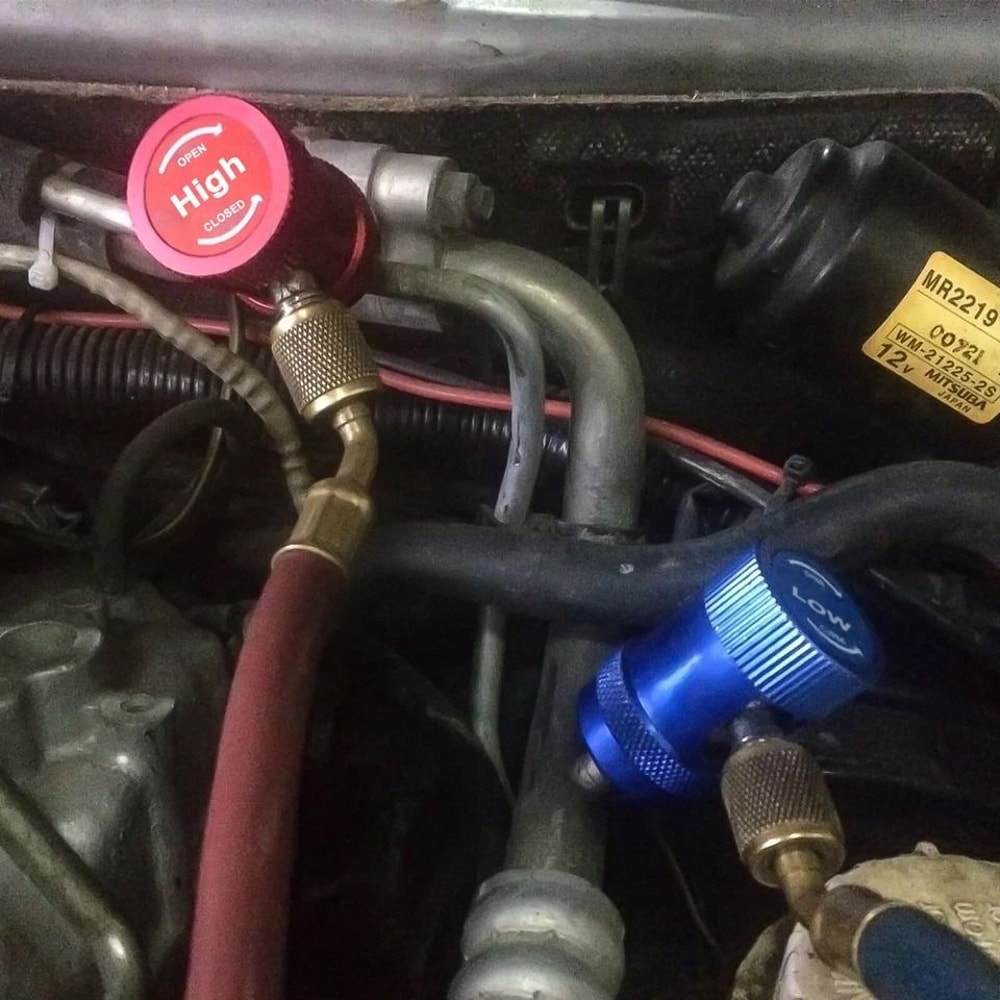 Adjustable Quick Coupler Adapter Fitting With Male Flare HP LP Connection For Car AC Systems 5