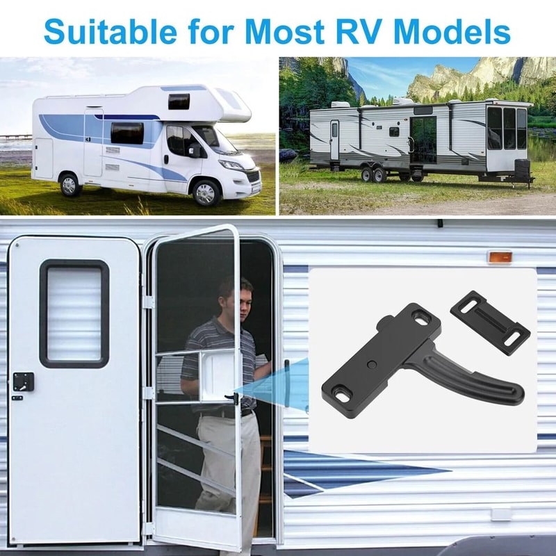 Aluminum RV Screen Door Latch Right Handle Kit For Travel Trailer Motorhome Camper Replacement 3
