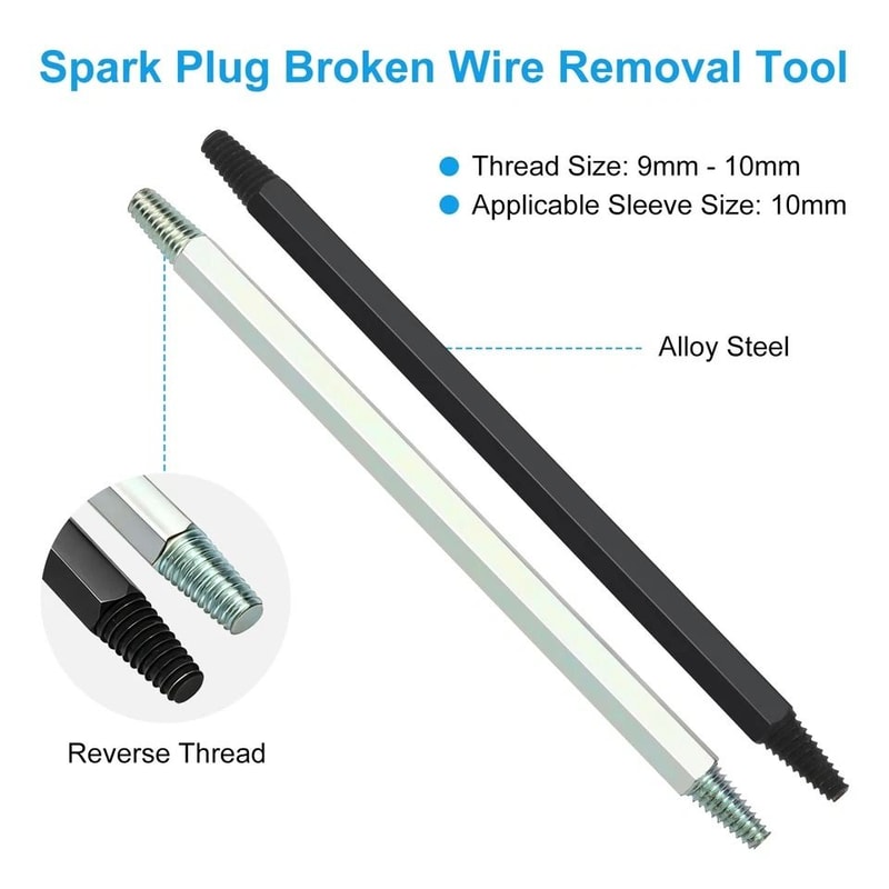 Broken Spark Plug Removal Tool LeftHand Thread Spark Plug Extractor Alloy Steel Tap Extractor 2