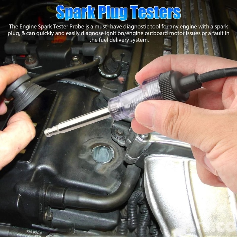 Ignition System Spark Plug Tester, Engine In-Line Coil Diagnostic Tool for Quick Troubleshooting