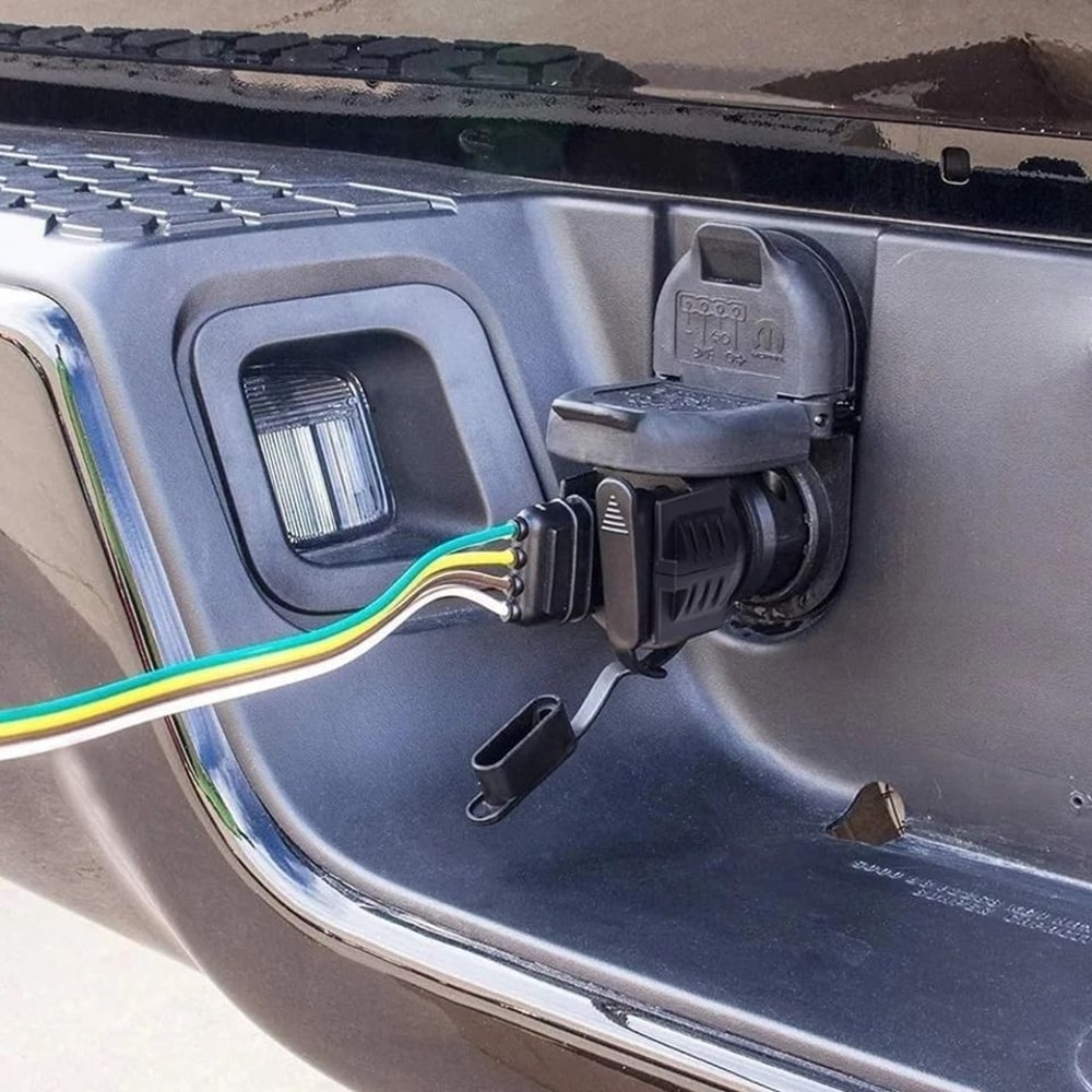 Trailer Adapter Durable Tow Lights Plug Waterproof HeavyDuty Wiring Adapter For RVs ATVs Boats 4
