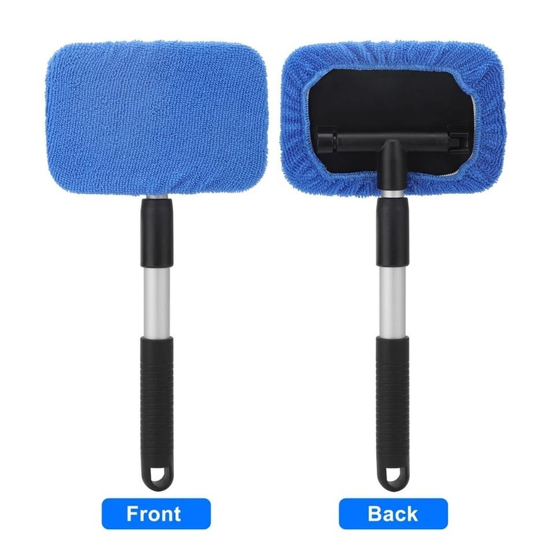 Car Window Cleaning Windshield Cleaner Tool Extendable Glass Wiper Cleaner With Microfiber Pads Fo 3