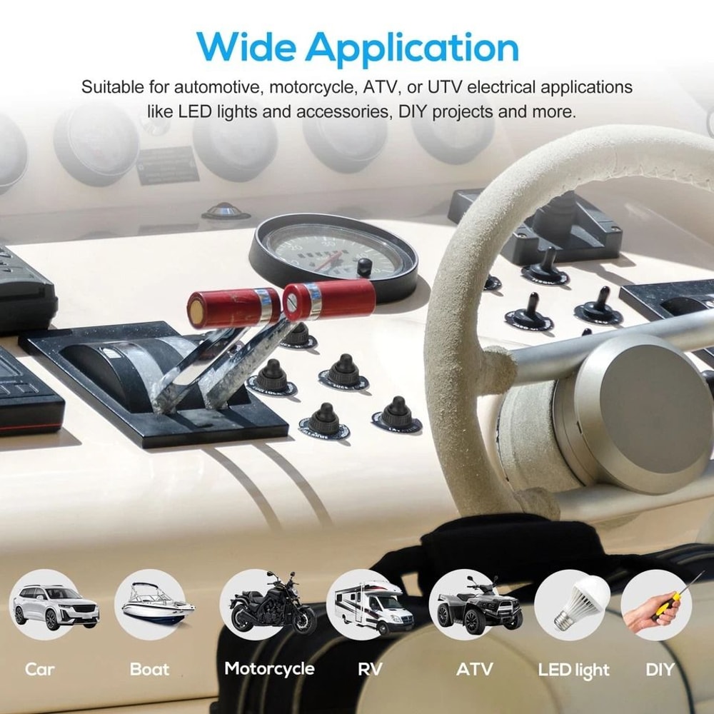 Waterproof Push Button OnOff Switch For Motorcycle Car ATV UTV DC Waterproof Durable With Copper Co