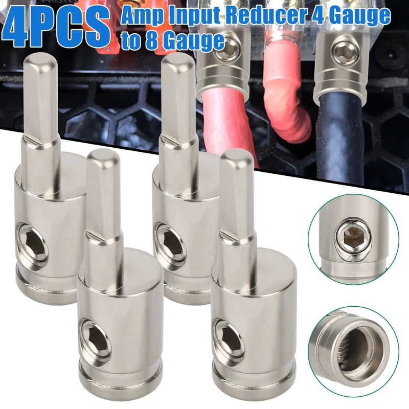 Gauge Power Wire Reducer Offset Angled Reducers Kit Gauge Amp Input For Efficient Sound Transmissio 8