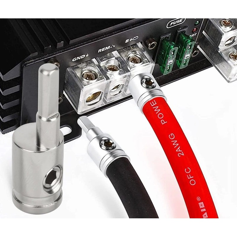 Gauge Power Wire Reducer Offset Angled Reducers Kit Gauge Amp Input For Efficient Sound Transmissio 0