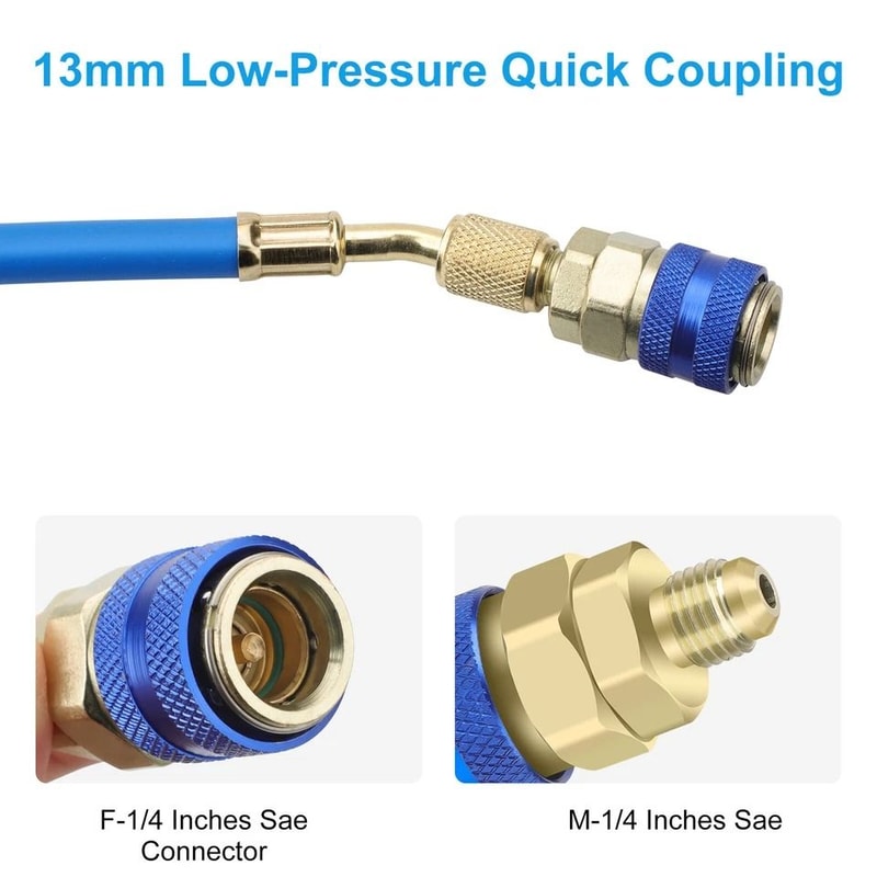Oil Dye Injector Quick Coupler Connector Ideal For Air Compressors HVAC Automotive Systems 3