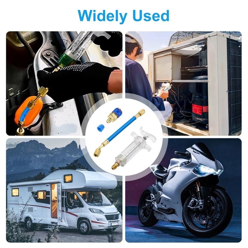 Oil Dye Injector Quick Coupler Connector Ideal For Air Compressors HVAC Automotive Systems 5