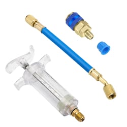 oil & dye injector, quick coupler connector, ideal for air compressors, hvac, & automotive systems