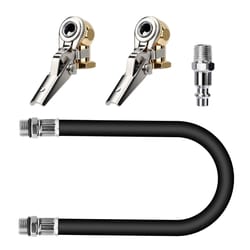 tire valve extension, brass closed ball air chuck, npt inflation tube, universal adapter for air compressors, rvs