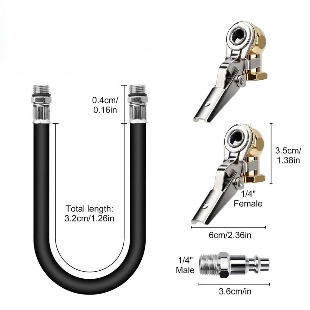Tire Valve Extension Brass Closed Ball Air Chuck NPT Inflation Tube Universal Adapter For Air Compr 7