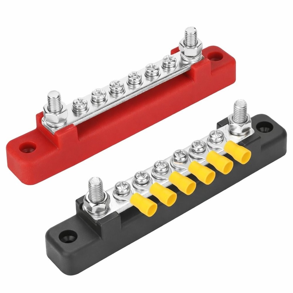 Way Power Distribution Bus Bar Terminal Block Battery Block For Car Boat RV Marine 0