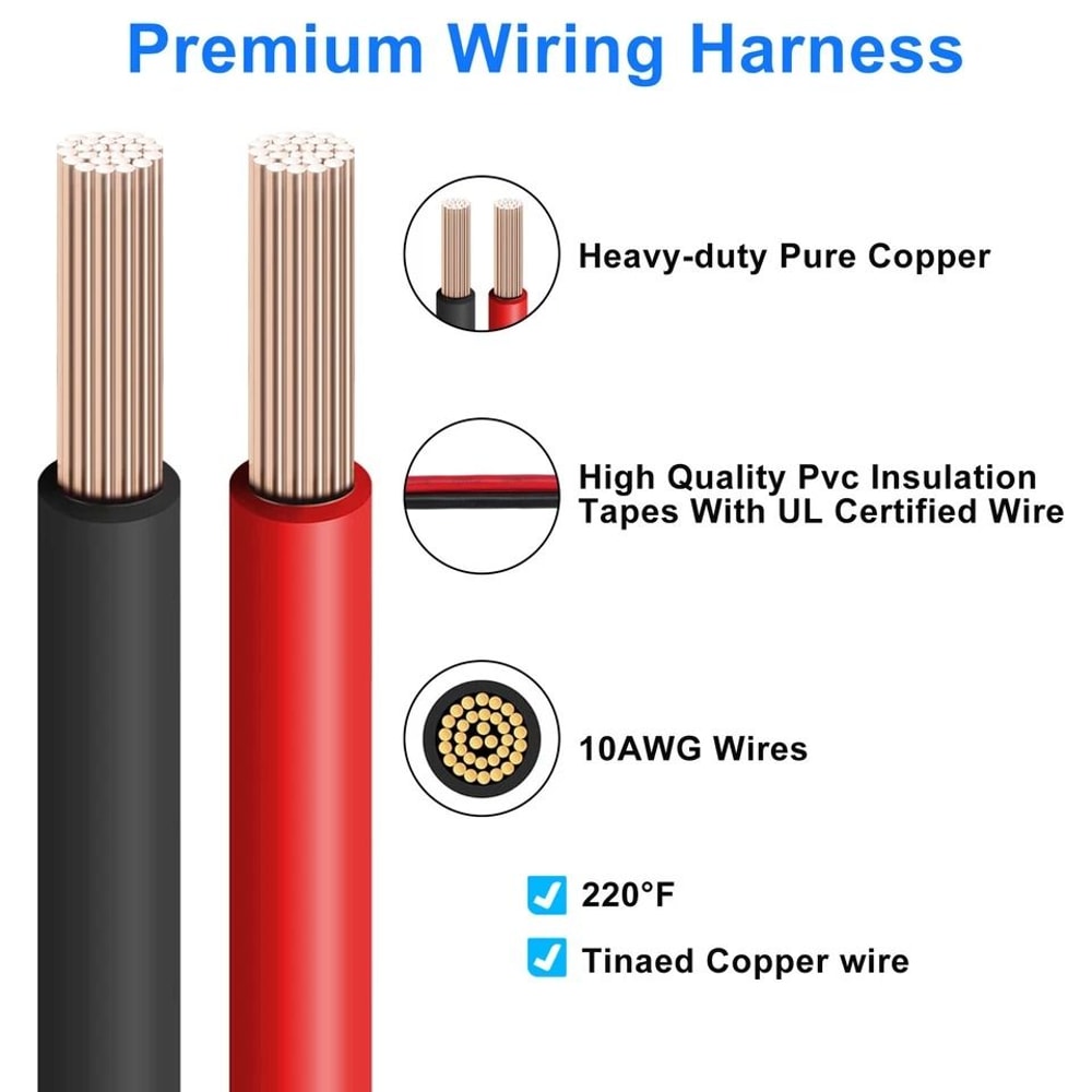 AWG SAE Extension Cord SAE Quick Connector Harness Solar Panel Plug For Battery Charging 3