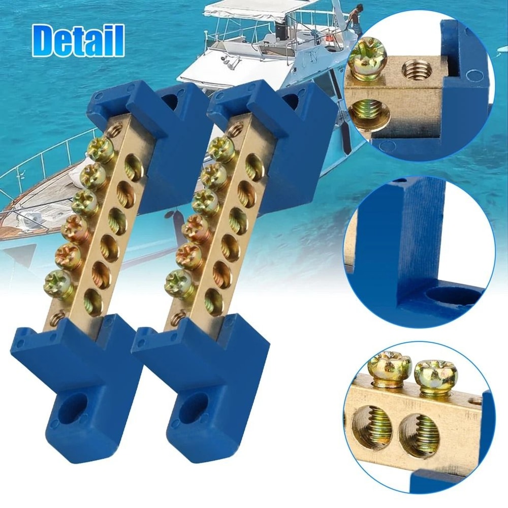 Terminal Block Power Distribution Bus Bar Screw For Marine Boat Car Battery Wiring 4