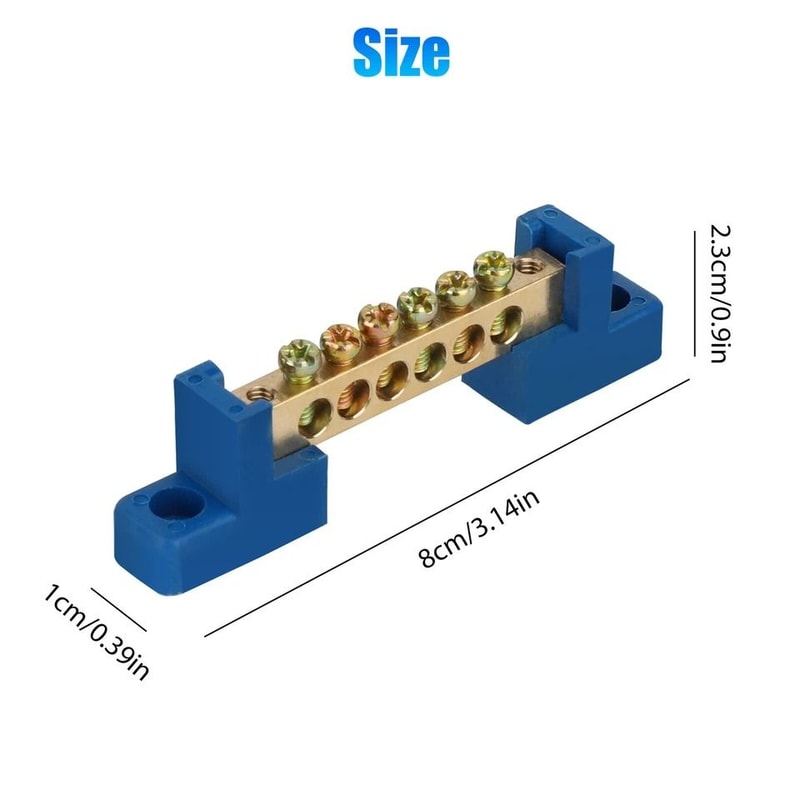 Terminal Block Power Distribution Bus Bar Screw For Marine Boat Car Battery Wiring 7