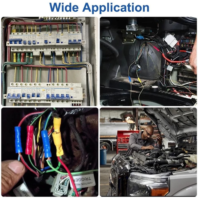 Insulated Electrical Wire Connectors Straight Butt Terminals Splice Crimp Connectors For Automotive 4