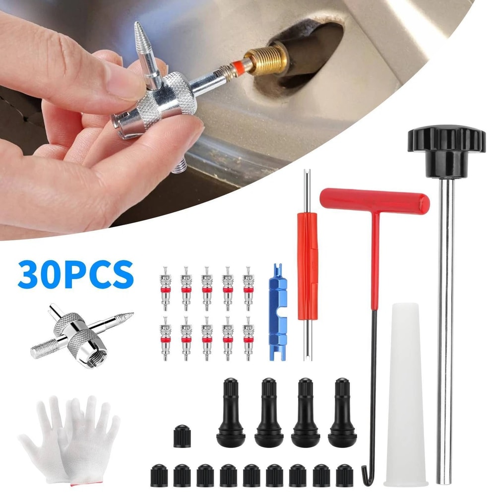 Quick Change Car Tire Valve Replacement Tool Kit Valve Core Tool For Cars Trucks Motorcycles And Mo 6