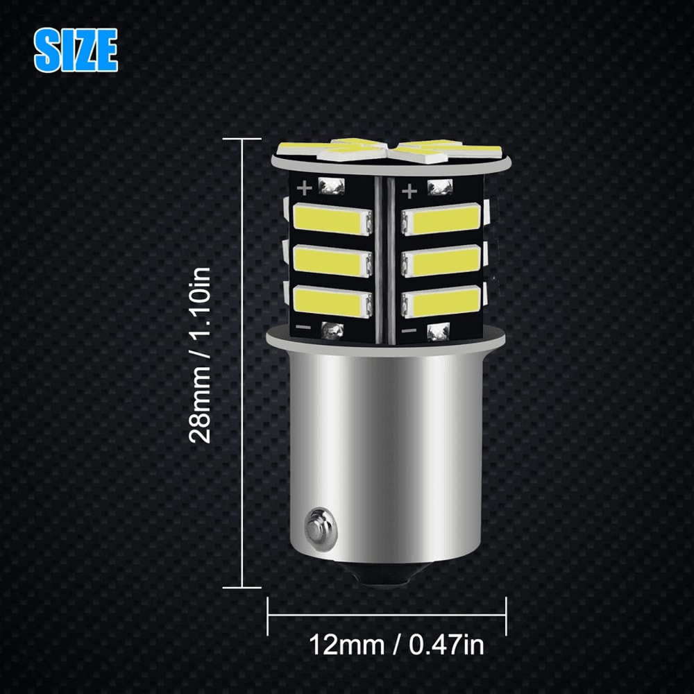 LED Bulbs For RV Camper Trailer Boat Tail Lights Brake SMD Pure White Interior Lighting 5