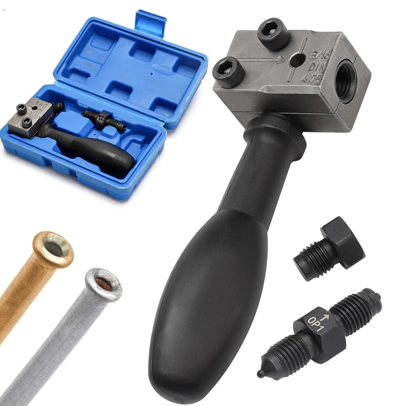 Heavy Duty Manual Brake Flaring Tool Kit Double Flare Set For Car Brake Lines Fuel Pipes Hydraulic 1
