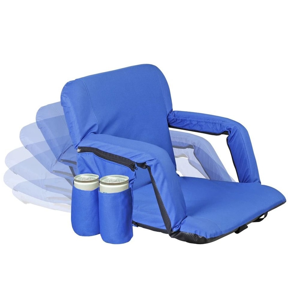 Comfortable Wide Stadium Seat For Bleachers With Pockets And Antislip Base Adjustable Reclining Cha 12