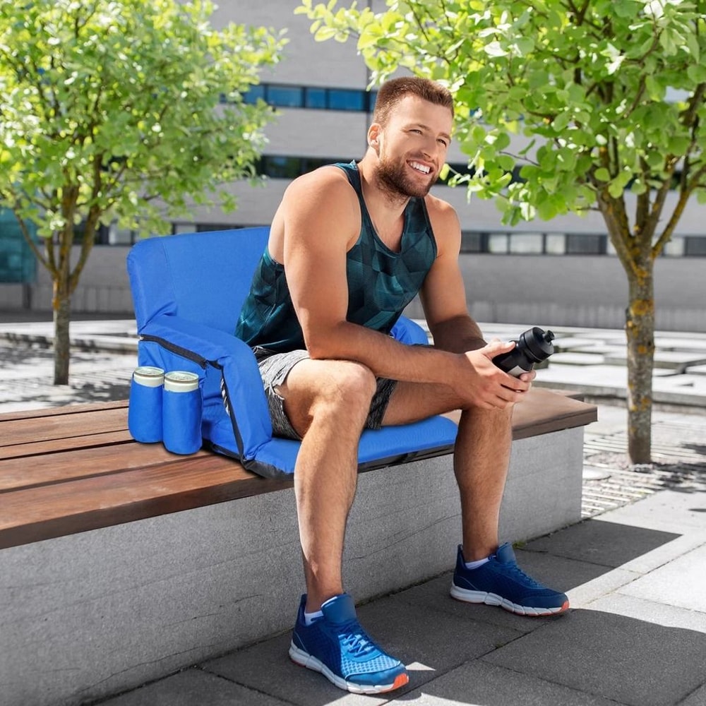 Comfortable Wide Stadium Seat For Bleachers With Pockets And Antislip Base Adjustable Reclining Cha 8