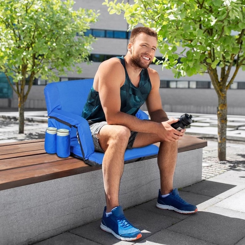 Comfortable Wide Stadium Seat For Bleachers With Pockets And Antislip Base Adjustable Reclining Cha 8