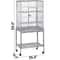 Spacious Parrot Finch Macaw Cage With Feeding Bowls Rollable Stand Removable Tray And Sturdy Metal