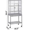 Spacious Parrot Finch Macaw Cage With Feeding Bowls Rollable Stand Removable Tray And Sturdy Metal