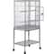 Spacious Parrot Finch Macaw Cage With Feeding Bowls Rollable Stand Removable Tray And Sturdy Metal