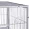 Spacious Parrot Finch Macaw Cage With Feeding Bowls Rollable Stand Removable Tray And Sturdy Metal