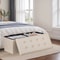 Faux Leather Storage Ottoman Folding Bench Footrest Lid For Bedroom Living Room Entryway Large Capa 7