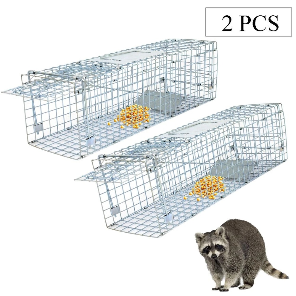 Steel Cage Live Animal Traps For Rodent Control Safe And Humane Rat Squirrel Skunk Traps Easy To 7