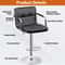 Adjustable Bar Stools With Back And Arms PU Leather Chairs For Kitchen Dining Office 2