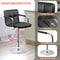 Adjustable Bar Stools With Back And Arms PU Leather Chairs For Kitchen Dining Office 3