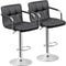 Adjustable Bar Stools With Back And Arms PU Leather Chairs For Kitchen Dining Office 5