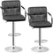 Adjustable Bar Stools With Back And Arms PU Leather Chairs For Kitchen Dining Office 6