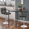 Adjustable Bar Stools With Back And Arms PU Leather Chairs For Kitchen Dining Office 9