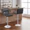 Adjustable Bar Stools With Back And Arms PU Leather Chairs For Kitchen Dining Office 0
