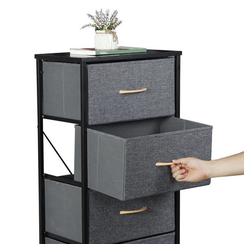 Storage Tower Unit Drawer Dresser Tall Chest Of Drawers For Bedroom Living Room Organize Clothes An 5