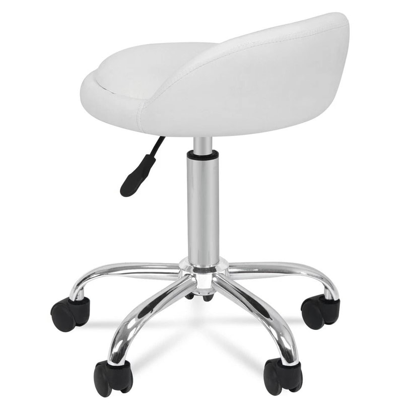 Adjustable Rolling Swivel Stool Degree Spa Salon White Tattoo Facial Massage Chair Soft Cushion 4