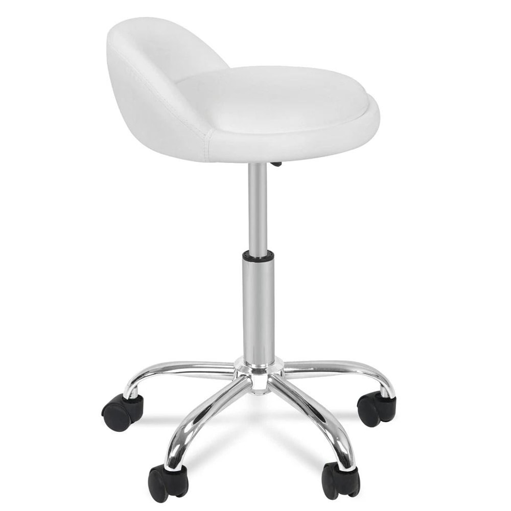Adjustable Rolling Swivel Stool Degree Spa Salon White Tattoo Facial Massage Chair Soft Cushion 6