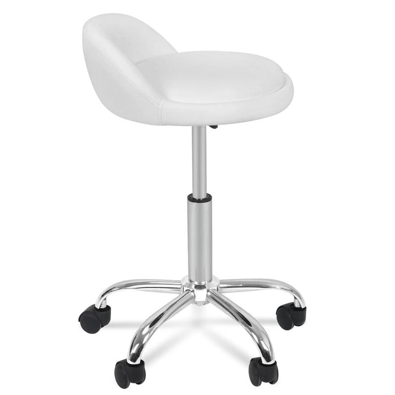 Adjustable Rolling Swivel Stool Degree Spa Salon White Tattoo Facial Massage Chair Soft Cushion 6