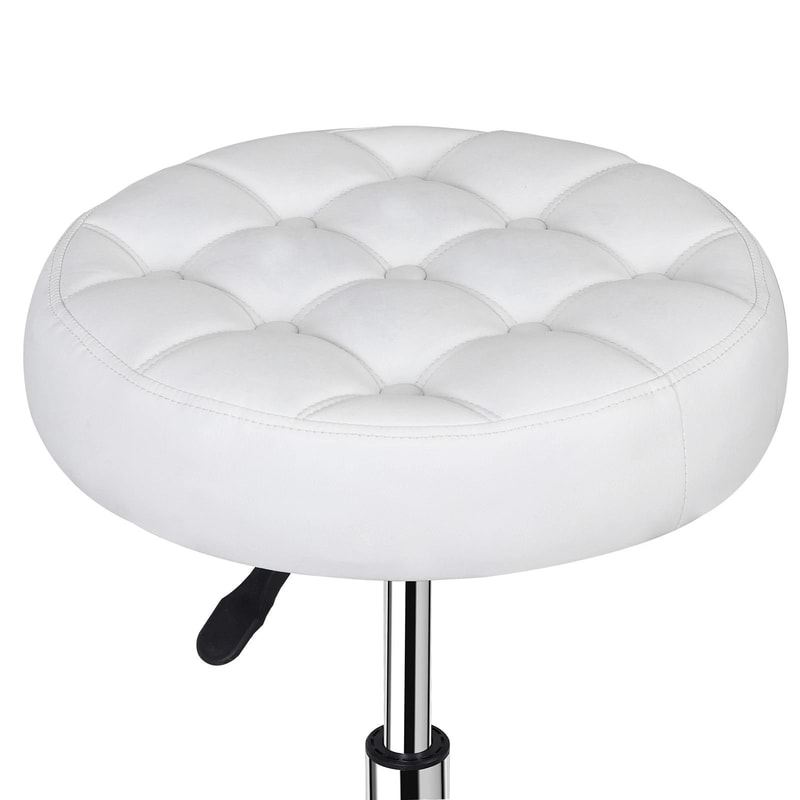 Vanity Stool Adjustable Height Swivel PU Leather Ottoman Chair Makeup Stool For Bedroom Office And 7