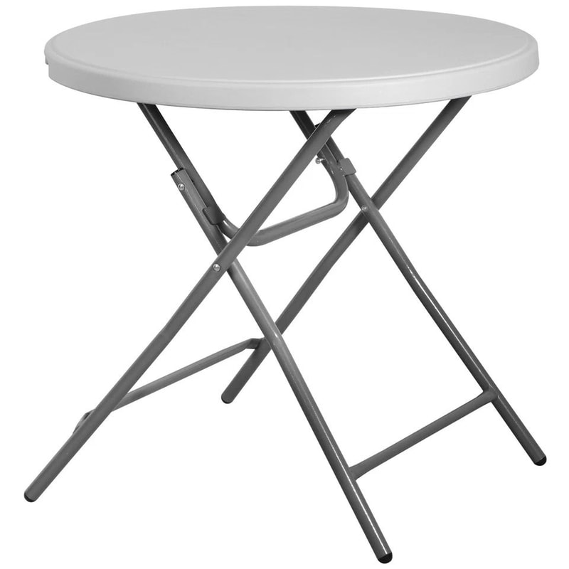 Folding Round Table Waterproof Table Top Lightweight Easy Storage For Camping Parties Picnic 9