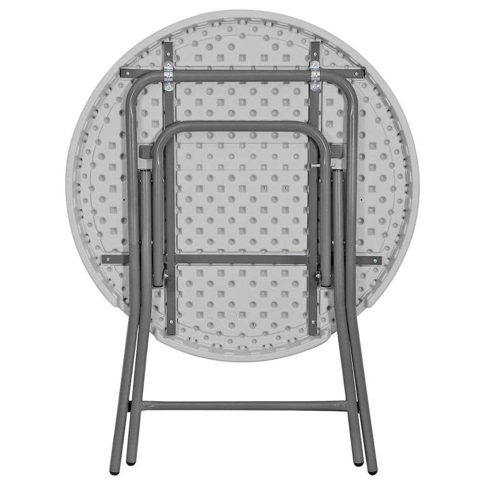 Folding Round Table Waterproof Table Top Lightweight Easy Storage For Camping Parties Picnic 4