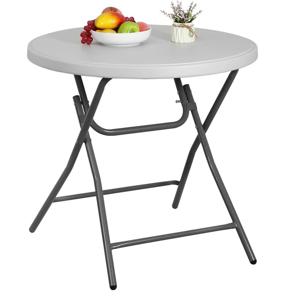 Folding Round Table Waterproof Table Top Lightweight Easy Storage For Camping Parties Picnic 5