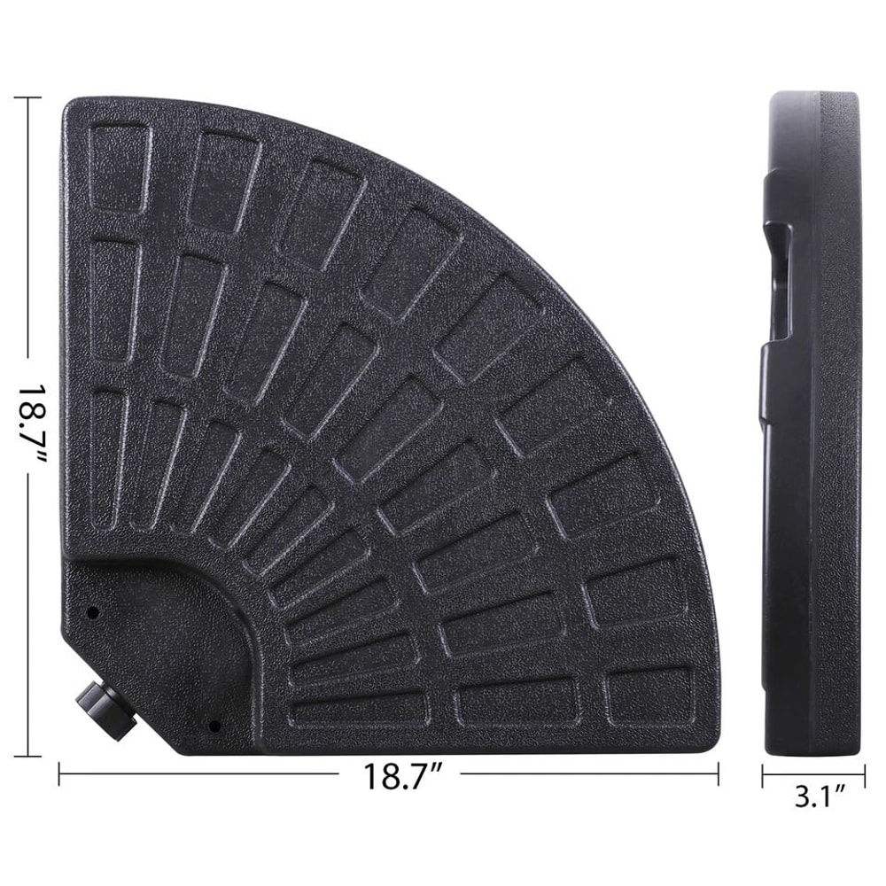 Offset Umbrella Base Stand Pieces Patio Weighted Base Adjustable Garden Stand Water Sand Fillable 1