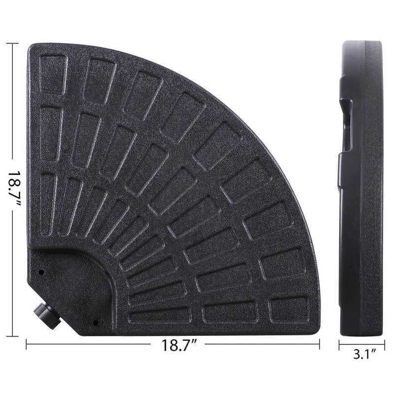 Offset Umbrella Base Stand Pieces Patio Weighted Base Adjustable Garden Stand Water Sand Fillable 1