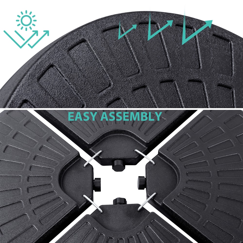 Offset Umbrella Base Stand Pieces Patio Weighted Base Adjustable Garden Stand Water Sand Fillable 1